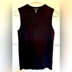 ANTHROPOLOGIE Black knit sleeveless tank